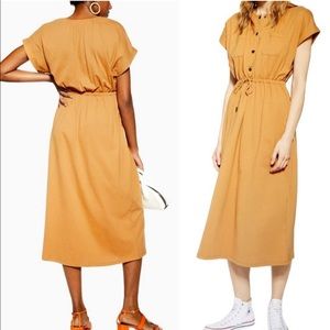 Topshop | Button Front Midi Dress